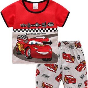 Baby Boys Pajamas McQueen 2Pc 100% Organic Cotton Sleepwear Baby Toddler Sz 2T/5